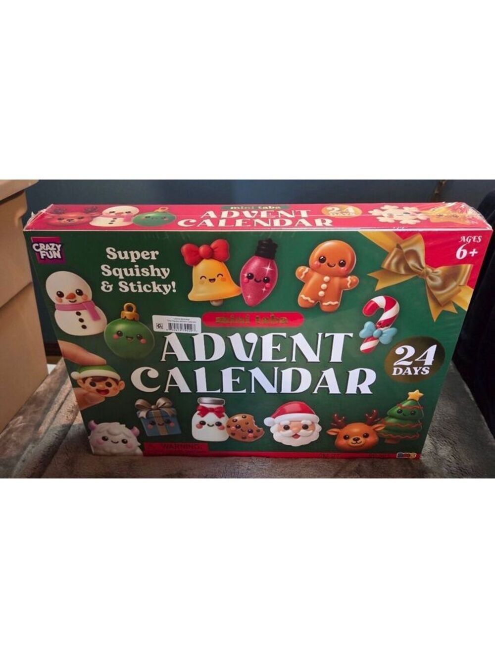 Crazy Fun Mini Taba Advent Calendar - 24 Days of Squishy & Sticky Toys New